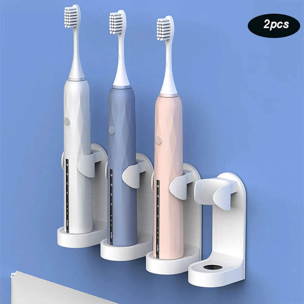 

Electric Toothbrush Holder Traceless Toothbrush Stand Rack with Sticker Wall-Mounted Bathroom Organizer Accessories Adapt 98%
