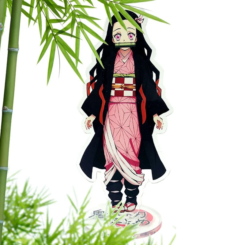 Японское аниме демон убийца Kimetsu No Yaiba Kamado Tanjirou Kamado Nezuko Косплей фигурка на акриловой подставке модель настольная Декор Игрушка Подарки