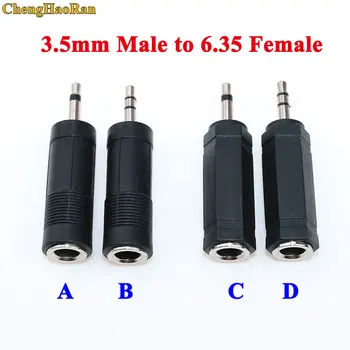 

ChengHaoRan 2PCS Male to 6.5 mm Female 3.5 plug to 6.35 Jack Mono Stereo Speaker Audio Adapter converter for Phone PC Notebook