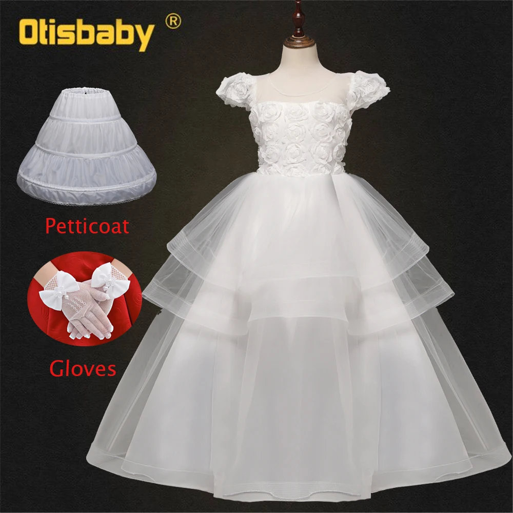 New Children's Party Gown Prom Long Evening Eleghant Wedding Dress Communion Dresses for Teenagers Formal Young Girls | Детская