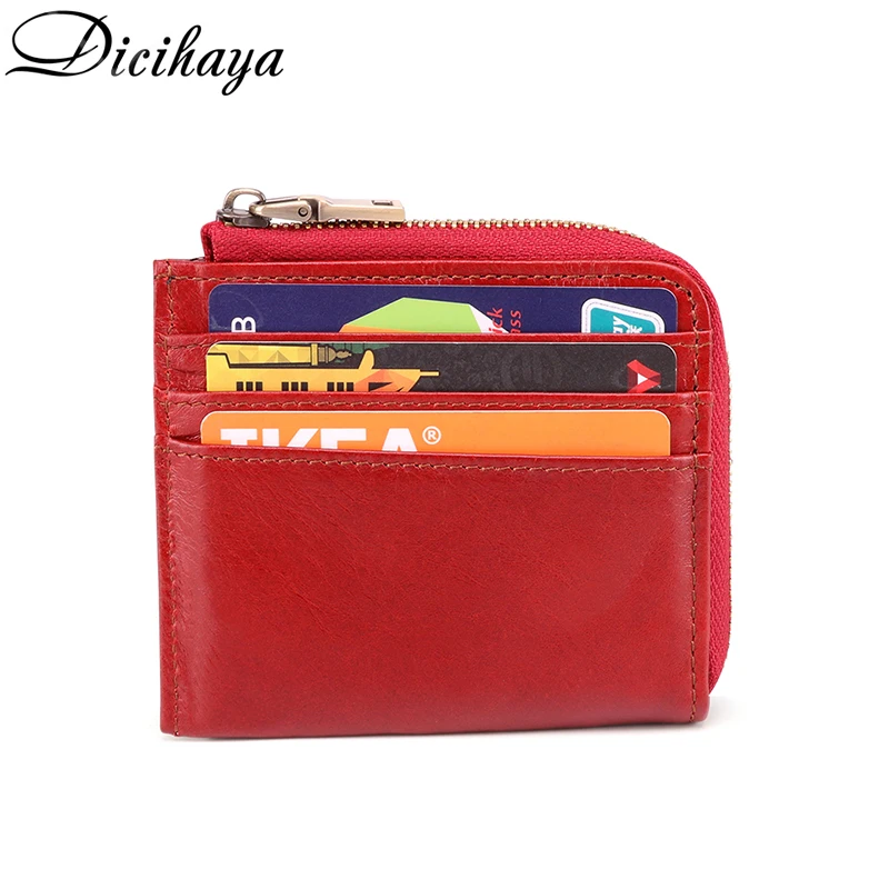 DICIHAYA Rfid держатель для карт женские кошельки сумка для денег мужской модный короткий кошелек маленькая натуральная кожа тонкие Кошельки Мини кошельки тонкие