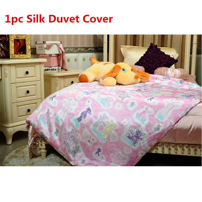 

1PC 100% Mulberry Silk Duvet Cover Floral Printed Covers High Quality Soft Multicolor Many Size Customize