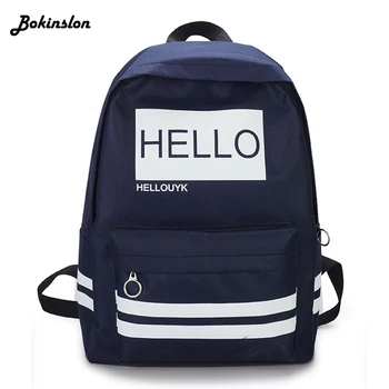 

Bokinslon Casual Student Backpack Male Drawstring Oil Wax Canvas Bag Diagonal Man Travel Backpack