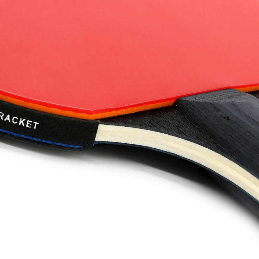 2Pcs/Lot Table Tennis Bat Racket Good Control Long Short Handle Ping Pong  Paddle Racket Set With Bag