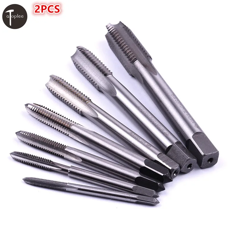 

2PCS HSS M3/M4/M5/M6/M8/M10/M12 Machine Straight Fluted Screw Thread Metric Plug Hand Tap Drill Set Left Hand Tools