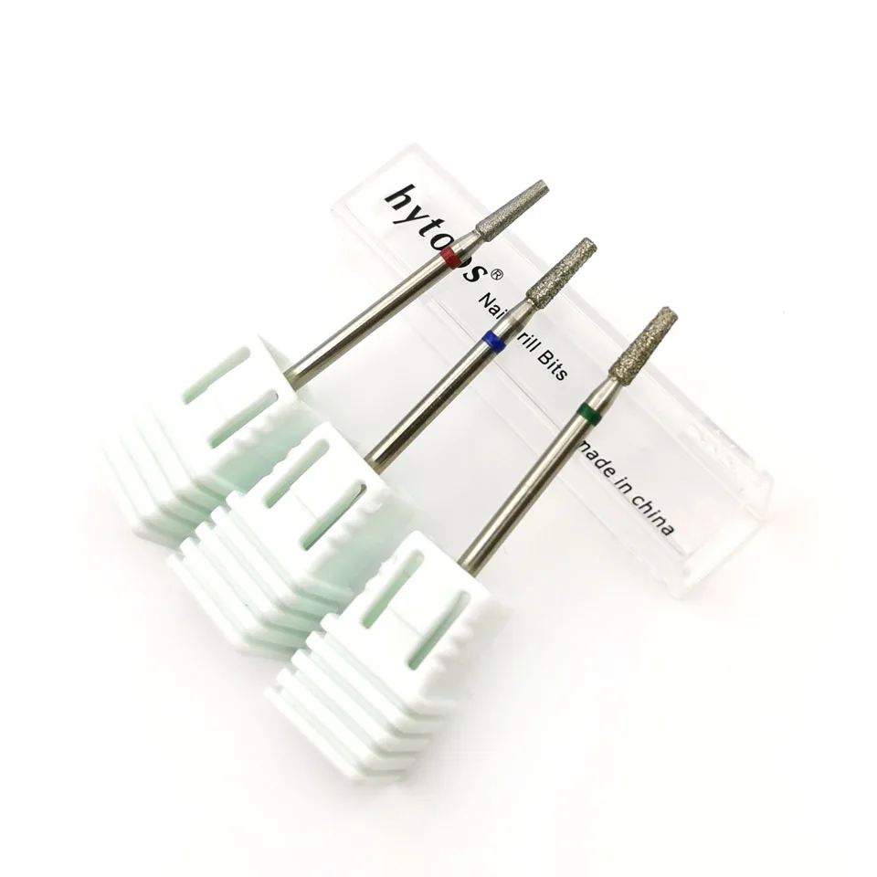 Nail drill bit HYTOOS 25 Types Hot Diamond Nail Drill Bit 3/32" Rotary Cuticle Burr Manicure Cutters Drill Accessories Nail Art Tools Mills