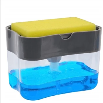 

K-STAR Cleaning Liquid Dispenser Manual Push-type Soap Box Out Of The Night Box Kitchen Cleaning Tool Soap Sponge Rack