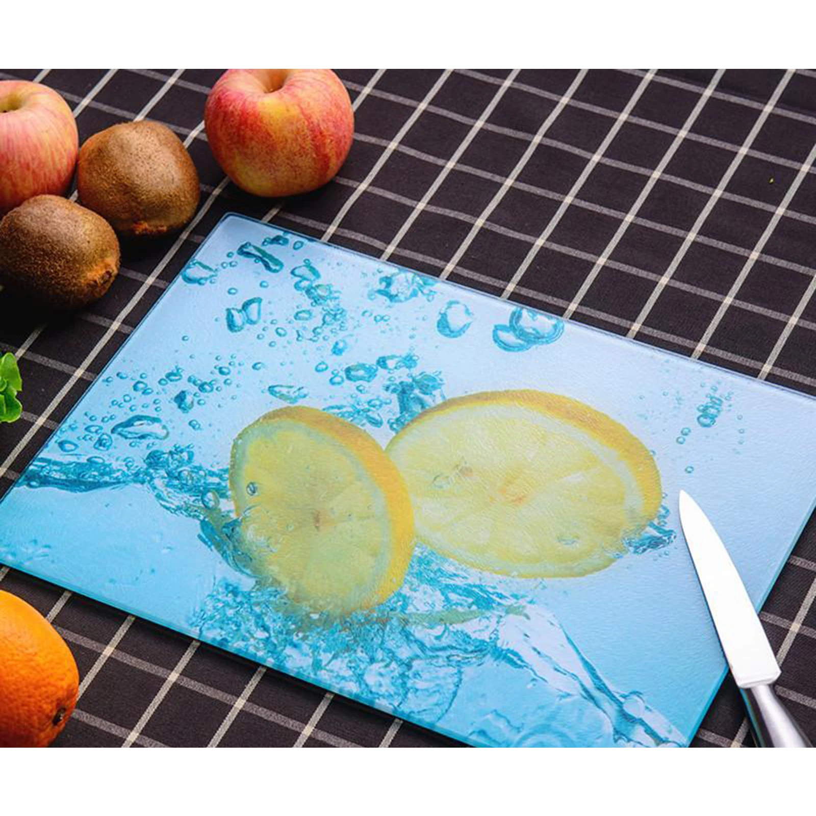 40x30cm Tempered Glass Kitchen Chopping Board Anti-Scratch Shatter Resistant, Also Can Be Used As a Cutting Mat, Cheese Plate