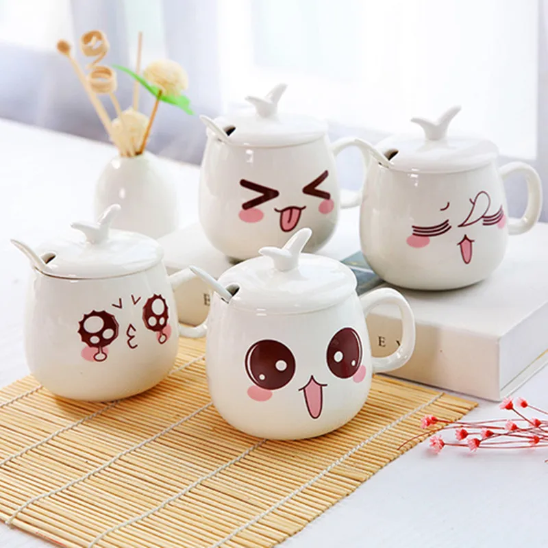 XING KILO Creative ceramic expression cup cartoon cute mug coffee porcelain teacup Milk breakfast | Дом и сад