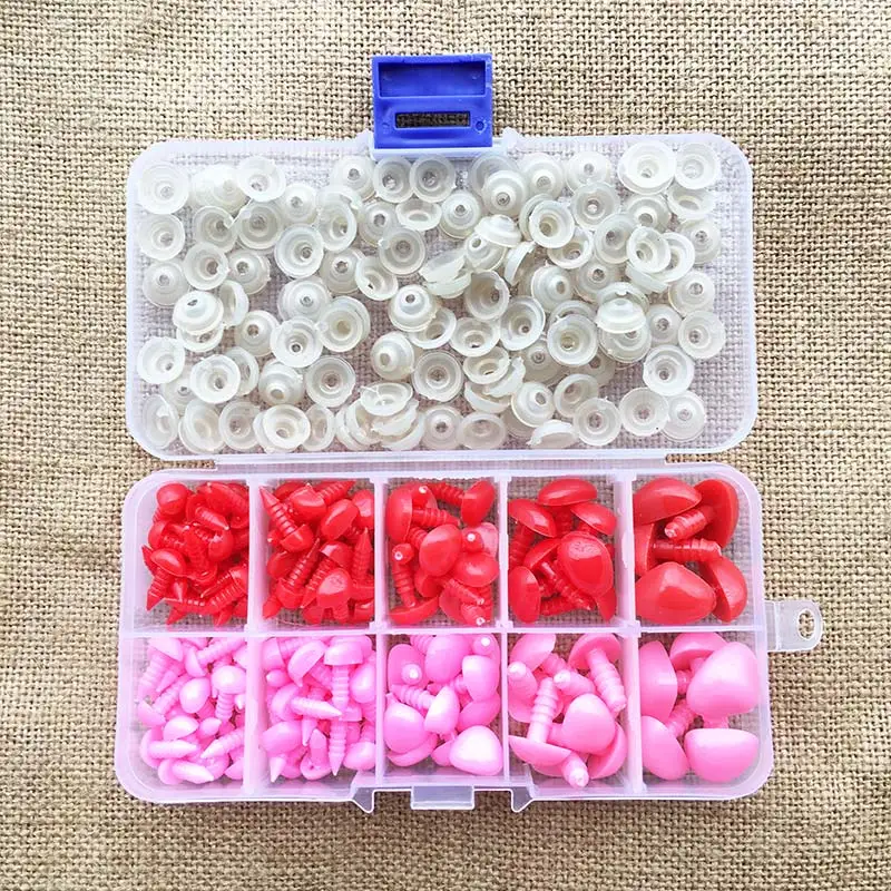 Safety Nose Eyes Triangle Nose Plastic Eyes Dolls Toys Crochet Bear Dolls Amigurumi Making Accessories 130pcs, plush doll accessories,glass doll eyes,doll eyes,doll eyewear accessories,doll accessories