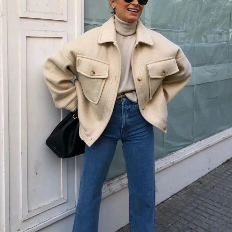 Knitted Fleece Shirt Coat 2021 