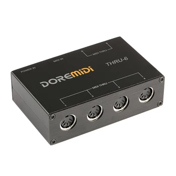 

DOREMiDi THRU-6 MIDI THRU 6 Thru Box Controller Adapter Converter 1 Input and 6 Output