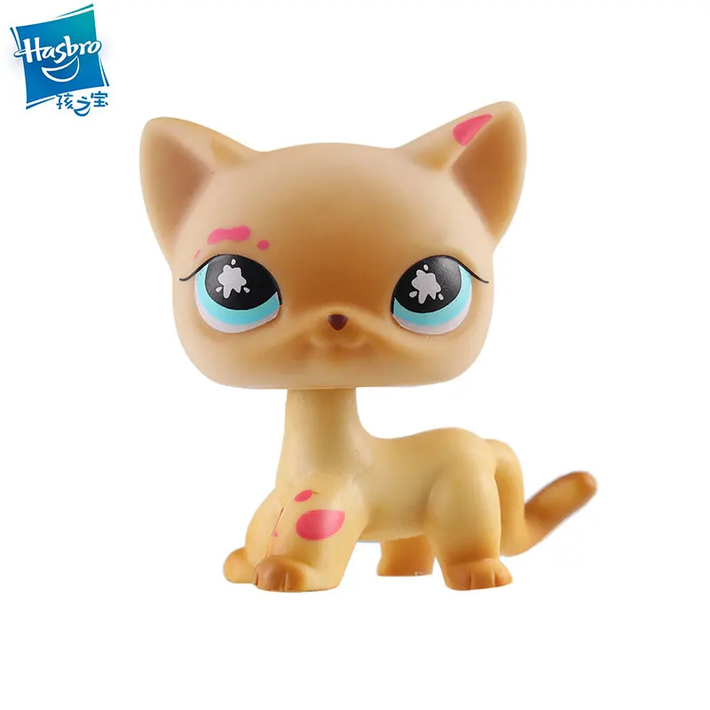 РЕДКИЙ и прекрасный pet shop lps игрушка стоящая короткая шерсть кошка розовая собака оригинальная такса колли большой немецкий дог детская игрушка подарок - Цвет: 10
