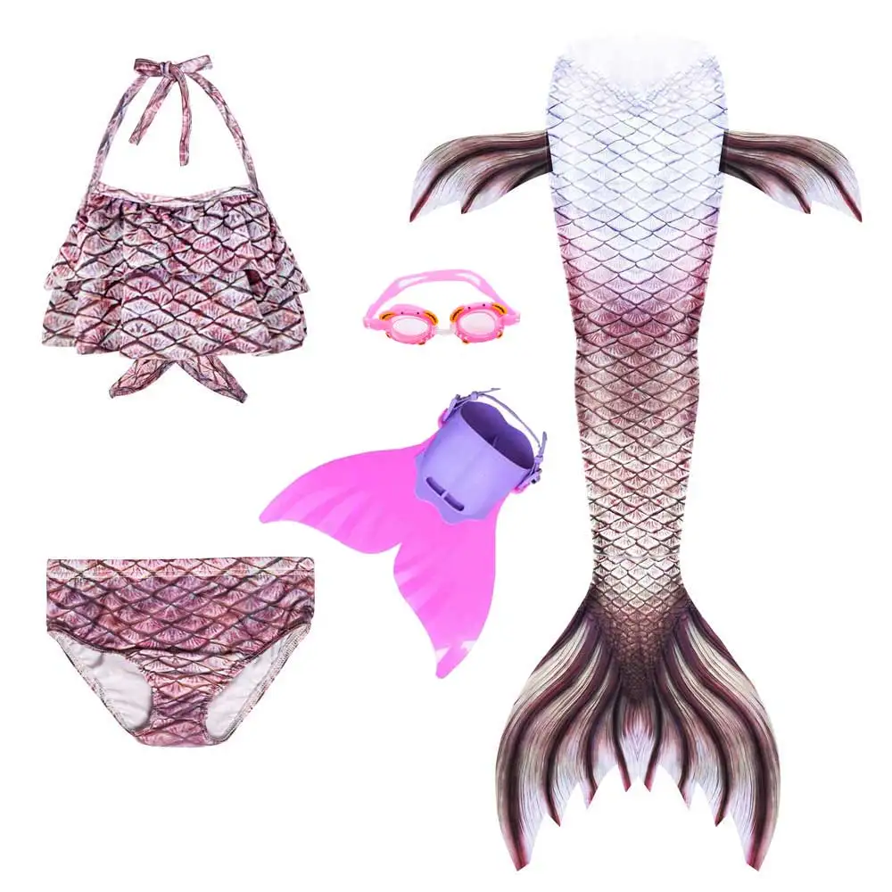 Girls-Walkable-And-Swimmable-Mermaid-Tail-Swimsuit-Cosplay-Costume-Kids-Children-Bikini-And-Sparkle-Mermaid-Swimtail(11)