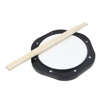 

New Black and White 10 inch Simulation Plastic Dumb Drum Practice Pad Set Great Elasticity
