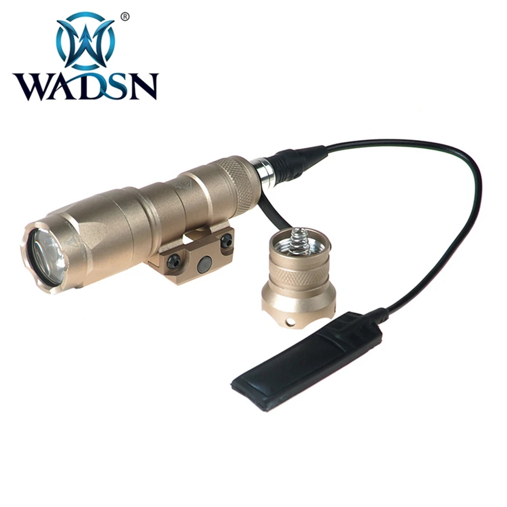 DE WADSN тактический фонарь M300 MINI SOFTAil SCOUT LIGHT M300A светодиодный миниатюрный удаленный переключатель фонарь для ружья страйкбол факела подсветка для оружия - Цвет: DE