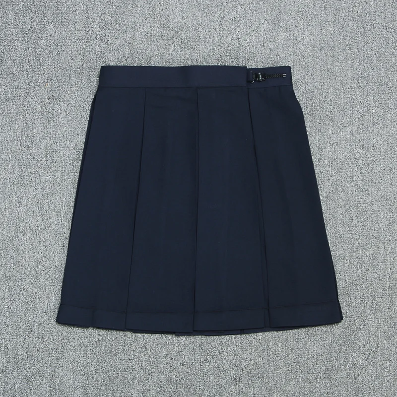 Japanese Korean School Dresses JK Uniform Eight Pleat Sailor Suit Pleated Skirt Half Skirt Grey Black Navy Blue Student Skirt 3