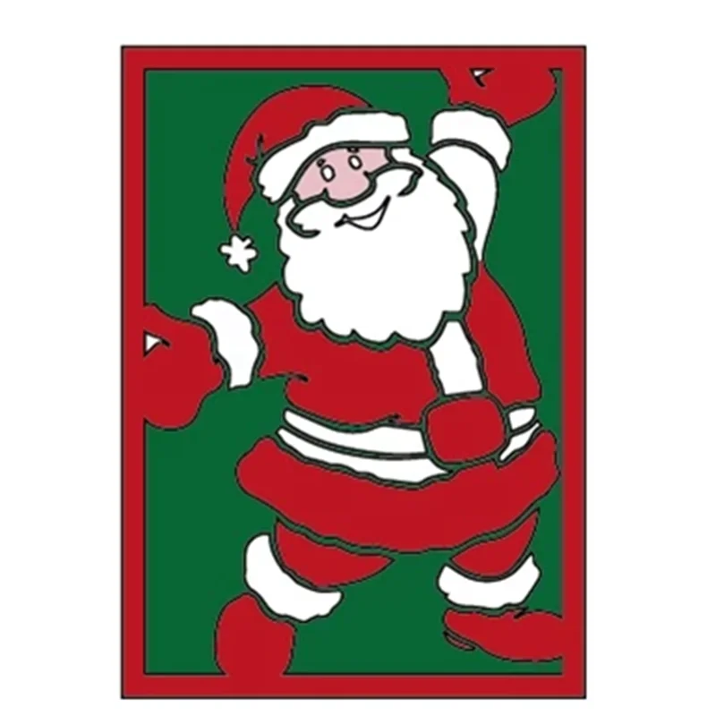 

InLoveArts Santa Frame Border Dies for Card Making Merry Christmas Metal Cutting Dies Scrapbooking Craft Dies Stencil Die Cut