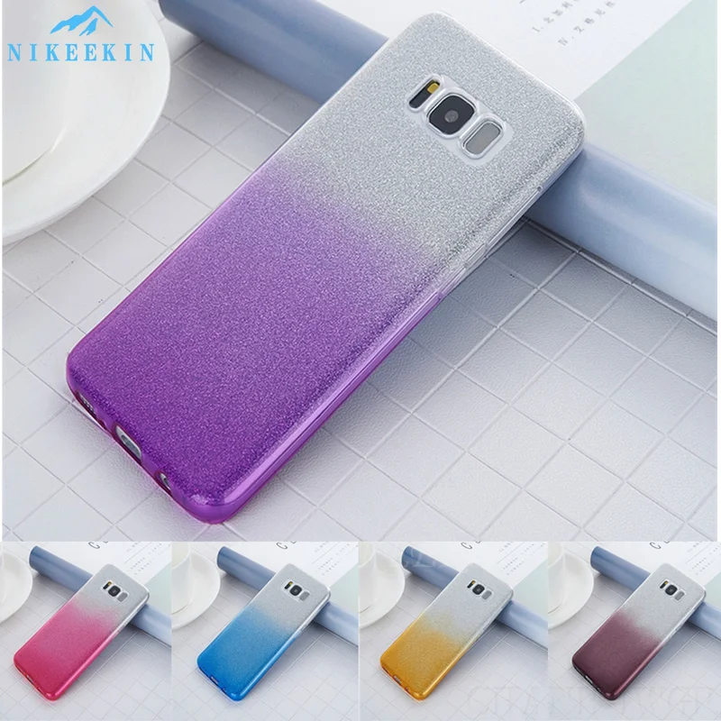 Bling градиентный чехол для Samsung Galaxy J8 2018 J7 J6 J5 J4 J3 J2 Prime блестящий A6S A6 Plus A5 A3 Coque C7 C8 C9