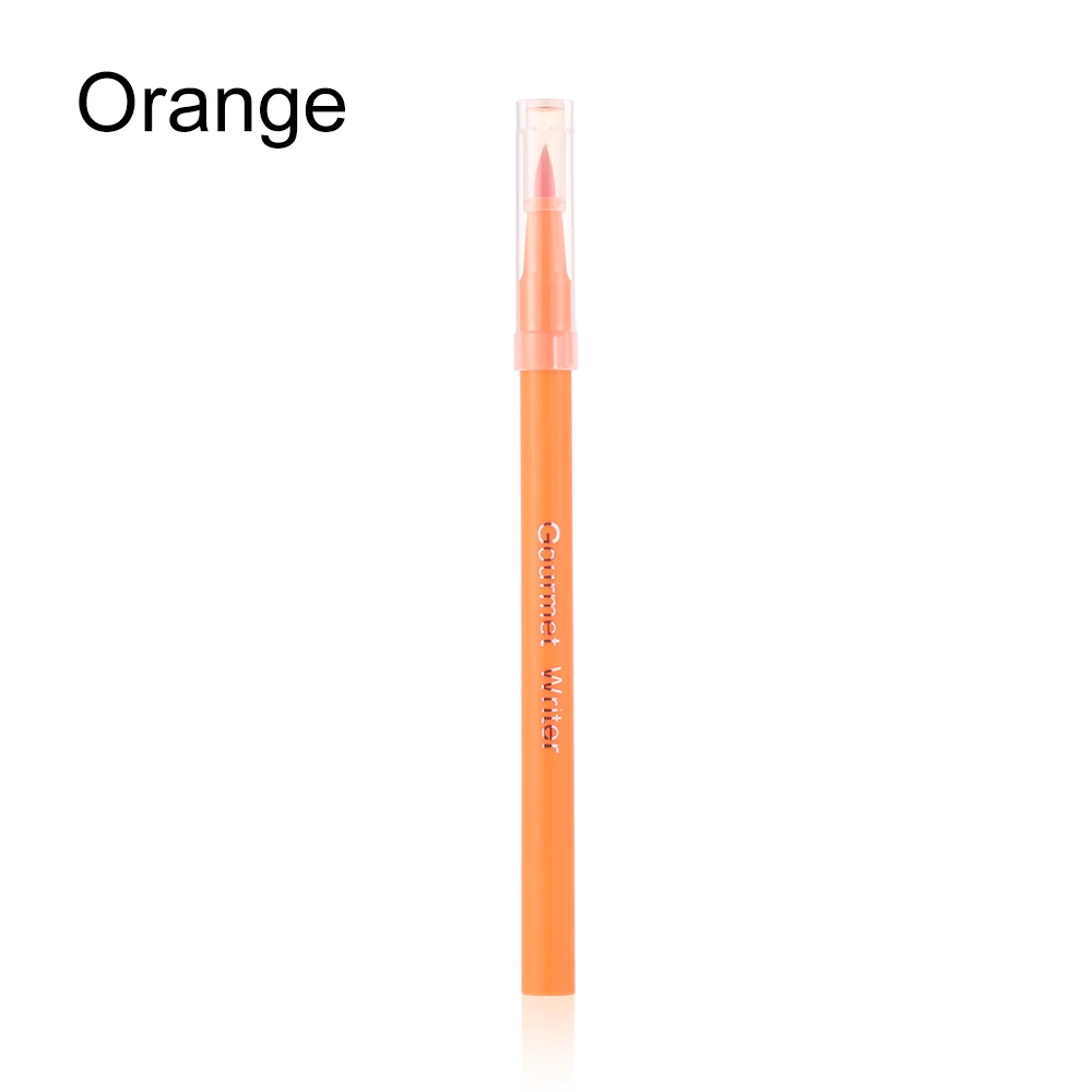 orange 1 шт. съедобная пигментная ручка пищевая красящая кисть для смазывания торта печенья инструмент для рисования Помадка Украшение торта посуда для выпечки Кухонные аксессуары - Цвет: orange
