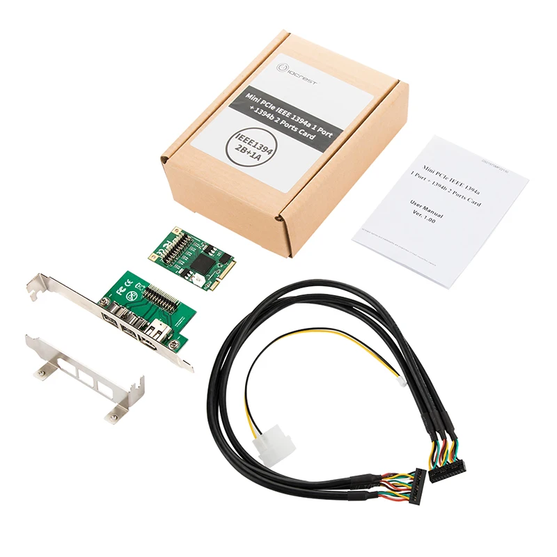 Mini PCI-E к IEEE 1394 контроллер карты 1 порт Firewire 1394A и 2 порта 1394B для цифровой камеры DV жесткий диск съемные диски