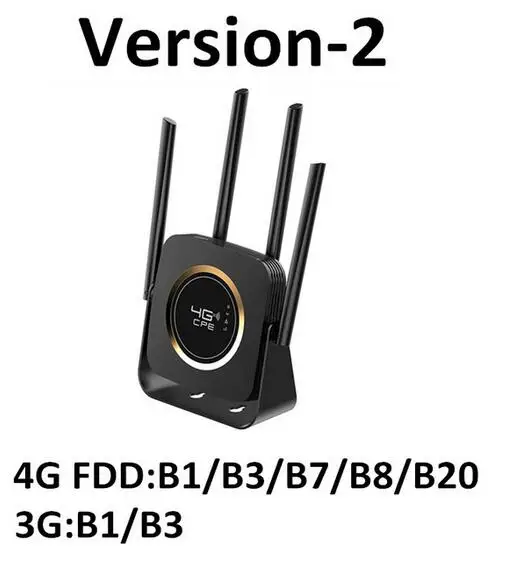 Version-2Black KuWFi 4G LTE маршрутизатор 300 Мбит/с высокоскоростной беспроводной CPE встроенный аккумулятор 3000 мАч Мобильная точка доступа Wi-Fi со слотом для sim-карты порт Lan - Цвет: Version-2Black