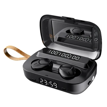 

Compact Wireless Earbud Headphones Headset CVC Noise Canceling Mirror Clock
