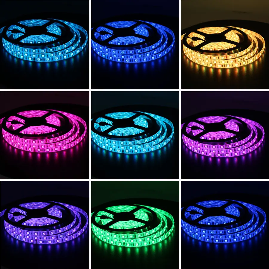 DC 24 В светодио дный СВЕТОДИОДНАЯ лента SMD 5050 RGB водостойкая В 24 в вольт 5 м светодио дный Светодиодная лента Диодная лента Гибкая веревка свет