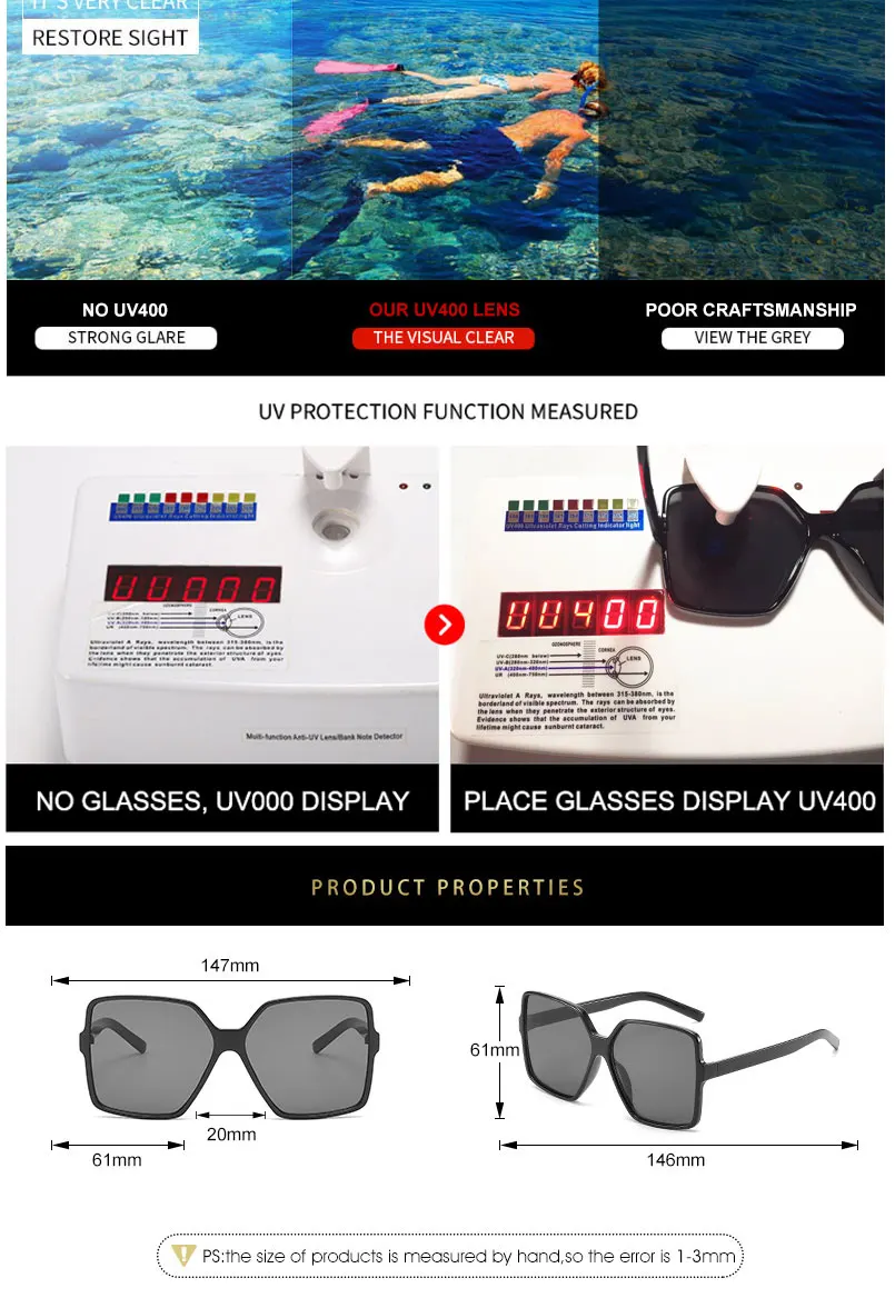 SIMPRECT черные негабаритные солнцезащитные очки для женщин Роскошные Большие Квадратные Солнцезащитные очки Ретро Винтажные Солнцезащитные очки UV400 Оттенки для женщин