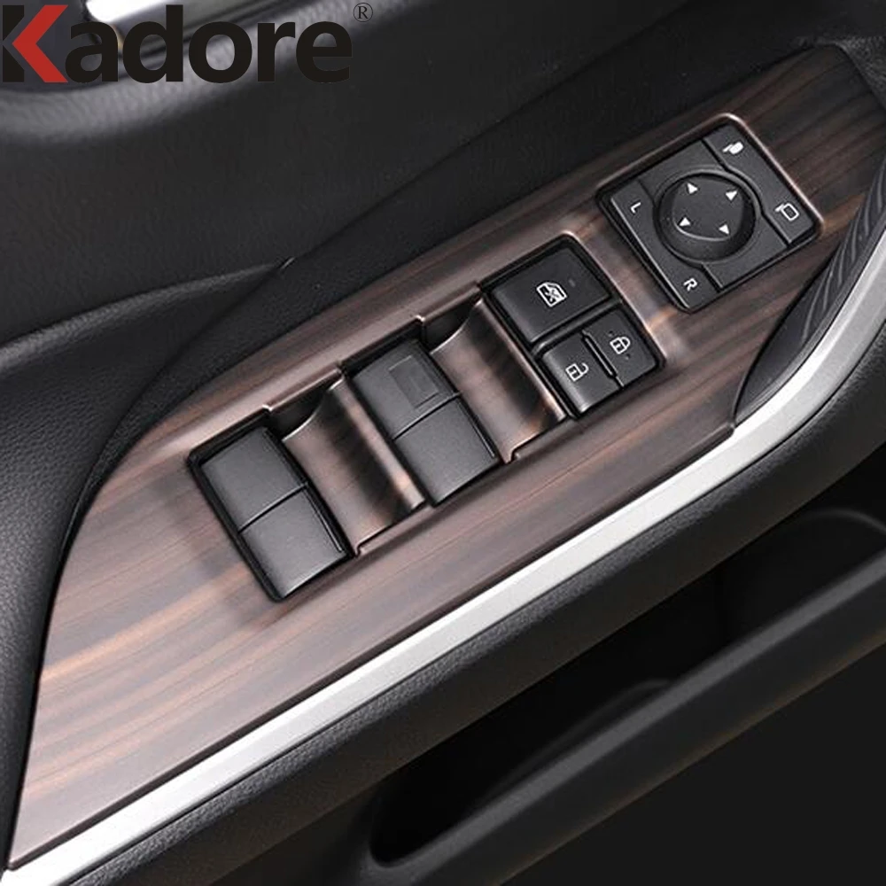 Для Toyota RAV4 RAV 4 2019 2020 2021 панель переключателя двери и окна с текстурой древесины