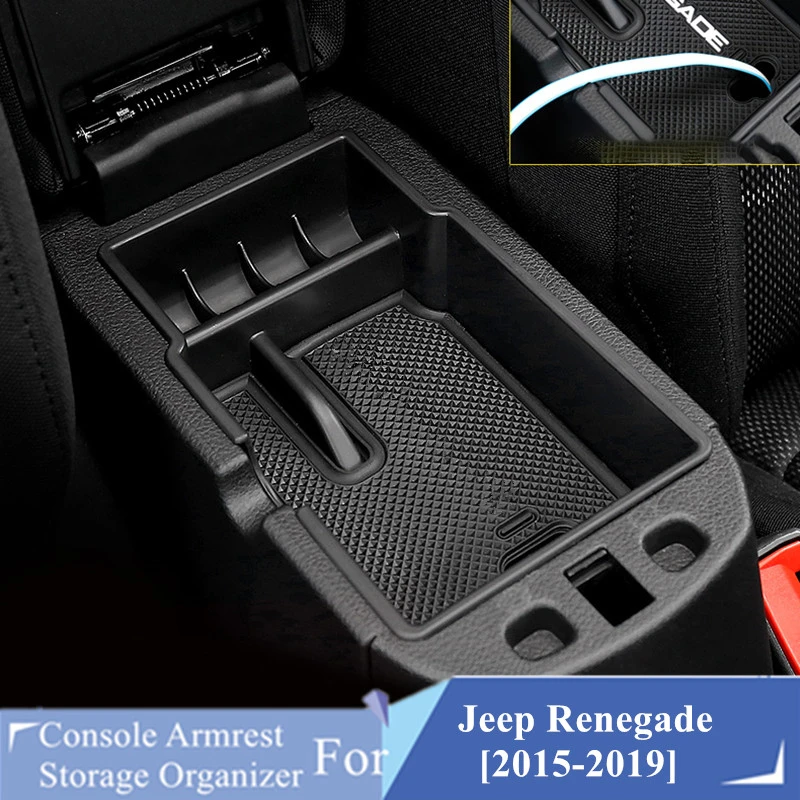 Центральная консоль подлокотник коробка для хранения Jeep Renegade 2015-2019 органайзер