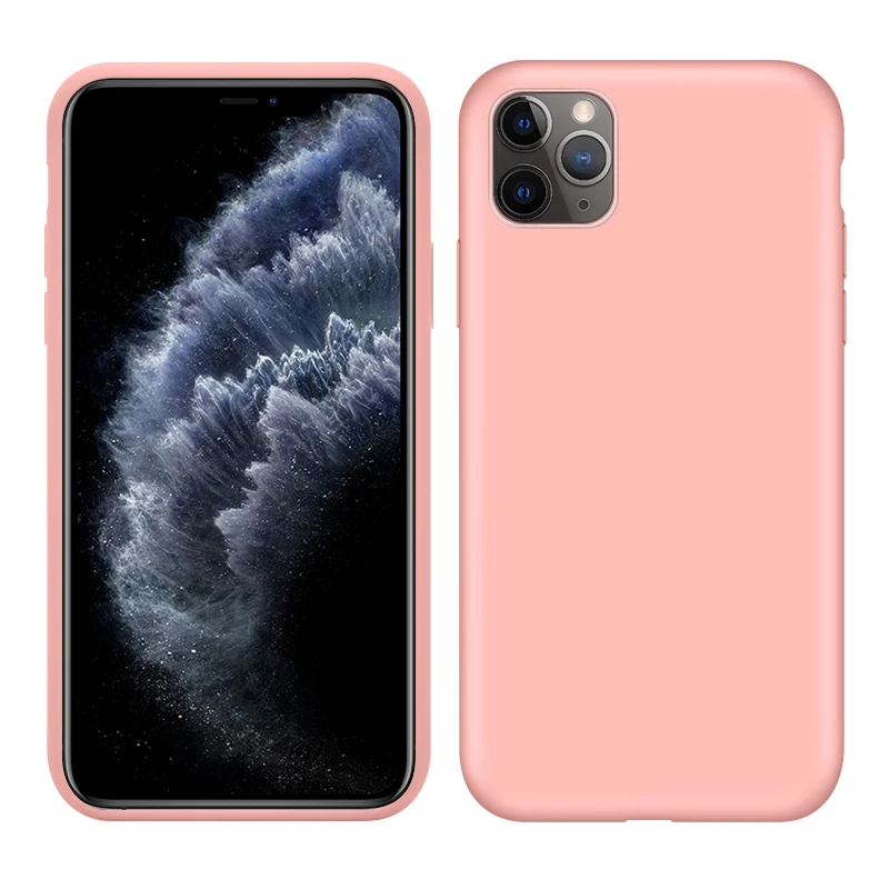 Мягкий жидкий силиконовый чехол для iPhone 11 Pro Max XS XR X 6 S 6 S Чехол для iPhone 11 Pro Max XR XS MAX X желтый 11 Pro Чехол - Цвет: Pink