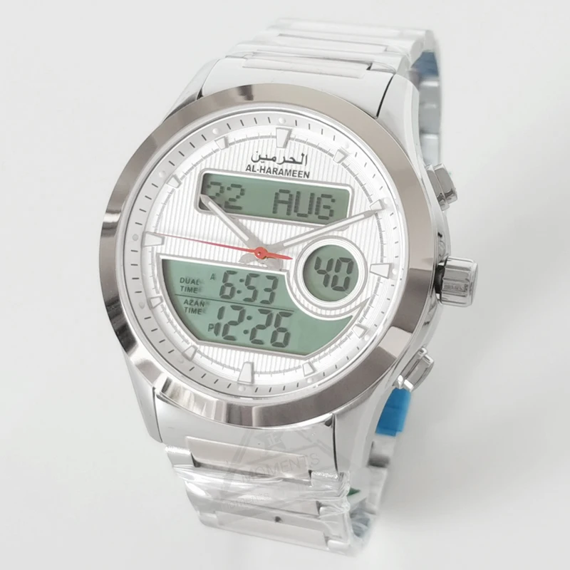 AL-Harameen Muslim Watch for Man with Pray Azan Time and Qibla