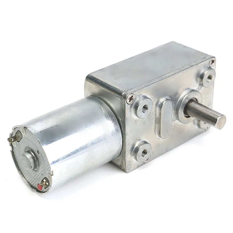 

DC 12V Gear Reduction Motor Worm Reversible High Torque Turbo Geared Motor 10RPM Mini Electric Gearbox Reducer