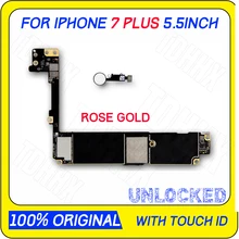 Чистая iCloud оригинальная разблокированная 32/128/256G для Apple iPhone 7 Plus материнская плата розовое золото с сенсорным ID для Apple iPhone 7 Plus логические платы
