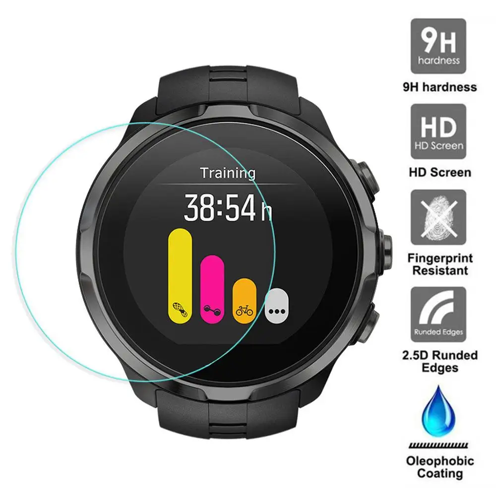 1/3/5PC Clear Ultra Film Tempered Glass Screen Protector for SUUNTO 9 Smart Watch Protective accessories Cover For SUUNTO9 #1009 |