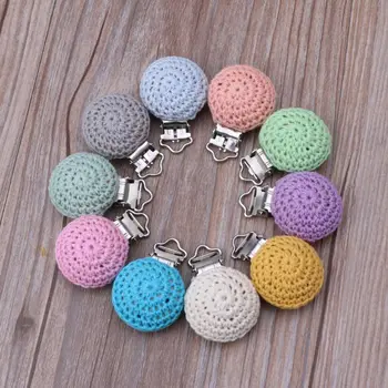 

Crochet Pacifier Clips Holder Handmade DIY Silicone Pacifier Chains Accessories 19QF
