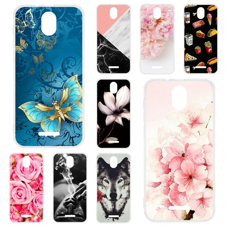 

Soft TPU Case For TP-Link Neffos C5 Plus Case Silicone Bumper For TP-Link Neffos C5 Plus Cover Floral DIY Painted Coque 5.34"
