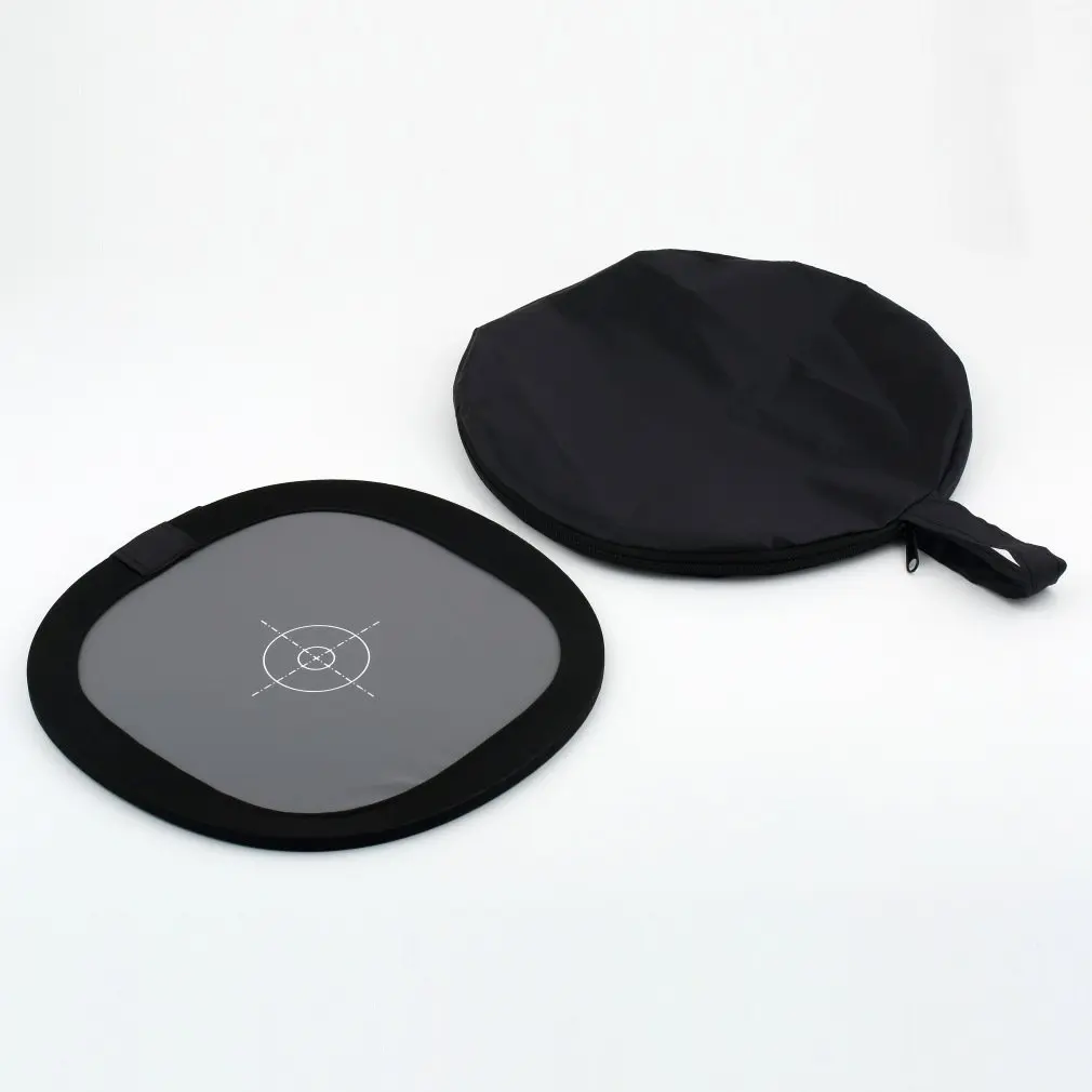 Reflector de cámara de doble cara, tarjeta gris plegable de equilibrio de 12 pulgadas, 18% gris y blanco, venta al por mayor, 1 Uds.