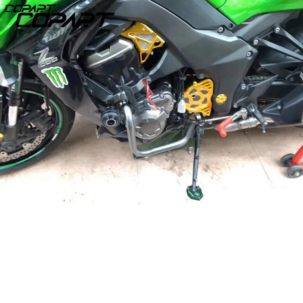 Для KAWASAKI NINJA 250 300 650 1000 ER6F ER4F ZX6R ZX10R мотоциклетная боковая подставка увеличитель пластина подставка увеличение расширение