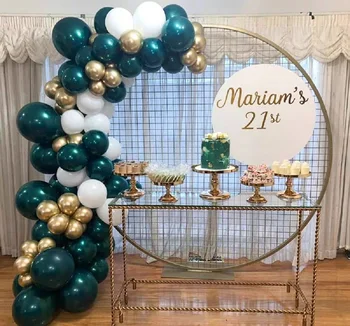 

10pcs/lot Double Layer Dark Blue Balloons White Gold Round Teal Latex Balloons Birthday Party Adult Wedding Decorations