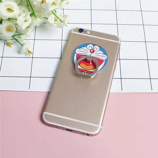 Doraemon держатель для мобильного телефона, универсальная подставка для телефона, подставка для телефона, держатель для кольца на палец, столы, поддержка Celular для iPhone - Цвет: 4