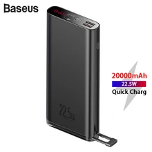 Baseus power Bank 20000 мАч 3,0 USB Type C PD Быстрая зарядка повербанк телефон внешний аккумулятор зарядное устройство power bank 20000 мАч для iPhone