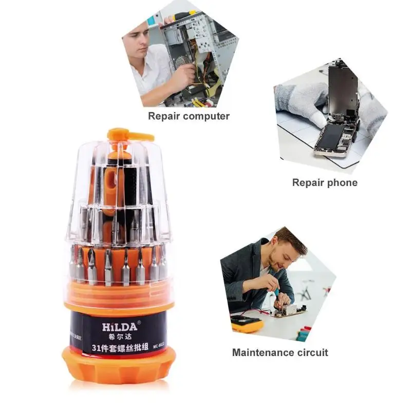 

31pcs Screwdriver Set Mobile Phone Repair Tool Kit Cross Screwdriver Set Multi-function Mobile Phone Repair Tool Kit