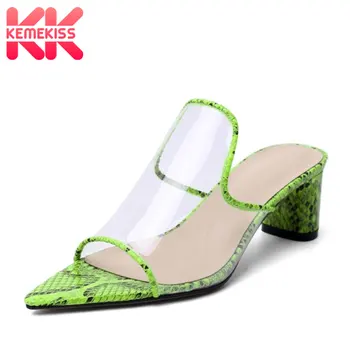 

KemeKiss Real Leather Women Sandals Snake Pattern Women Shoes Beach Outdoor Slippers Casual Summer Female Footwear Size 33-43