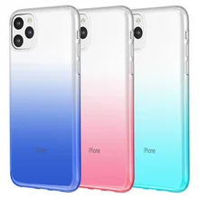 Градиентный цветной чехол для телефона s для Iphone 11pro Max Тонкий чехол для телефона защитный чехол Мягкий ТПУ защитный чехол