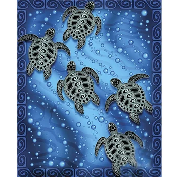 

Tribal Sea Turtles Full Square Painting Drill Resin Embroidery 5D Diy Diamond Painting Handmade Cross Stitch