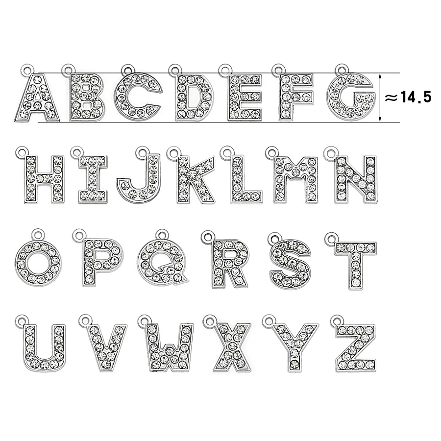 26 шт., 8 мм, A-Z Стразы, плавающие буквы, Подвески, Висячие Подвески, DIY буквы, DIY Подвески, подходят для домашних животных, ошейник, брелок, ожерелье