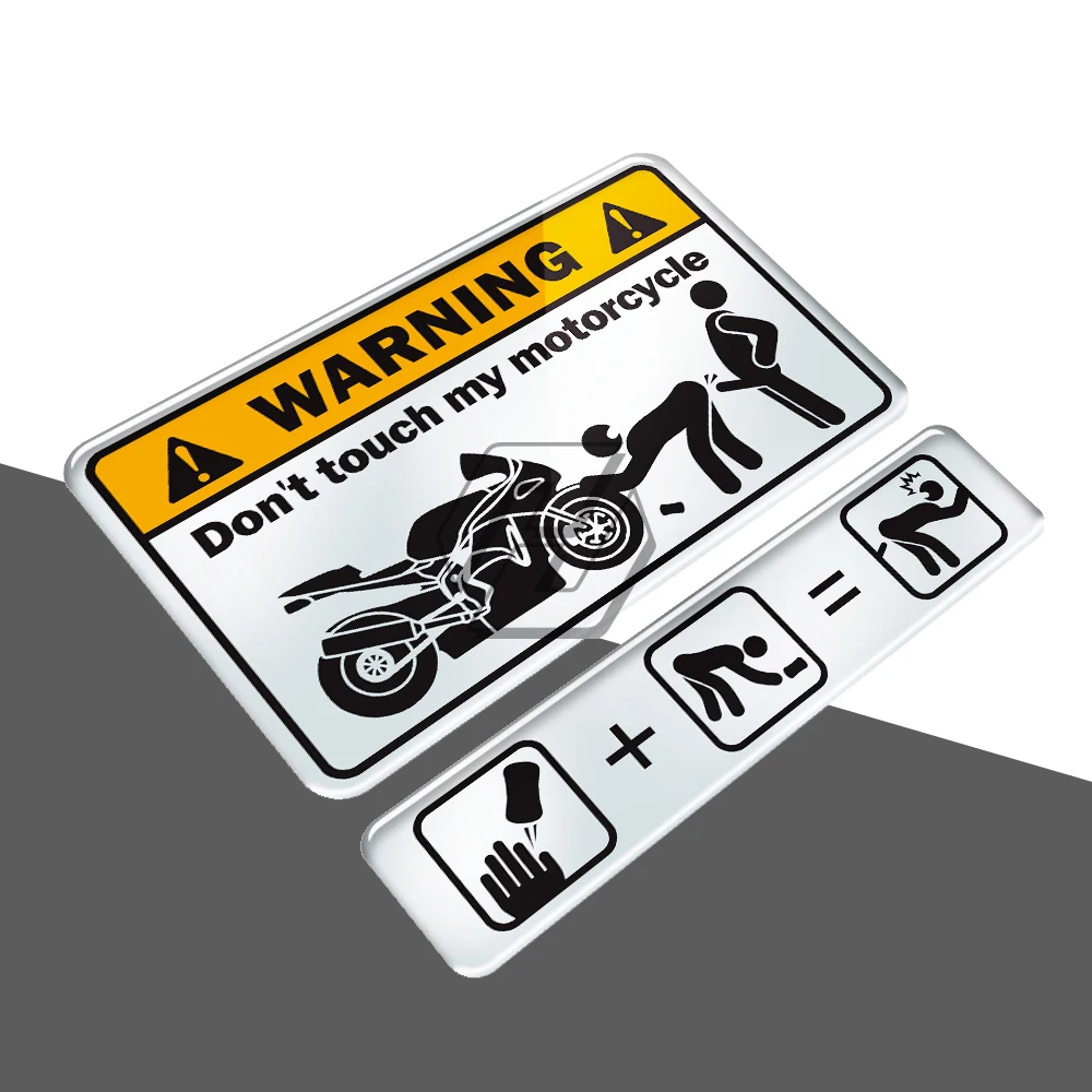 Autocollant En Iode 3D Pour Kawasaki, Yamaha, Honda, Suzuki, Ducsaubmw, Étui À Décalcomanies Universels, Ne Touchez Pas Ma Moto, Précieux