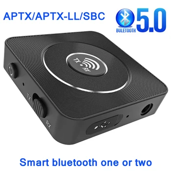 

2in1 Bluetooth Transmitter Receiver APTX-LL SBC Audio Music Wireless USB Adapter 3.5mm AUX Jack for Car Phone TV